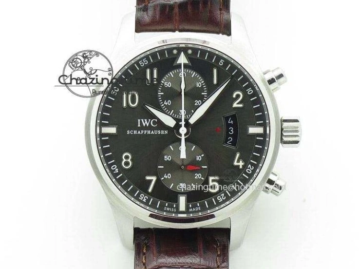MIROTIME 0808 UrbanChic Pilot Chrono 2016 IW377714 ZF 1:1 Best Edition Blue Dial On SS Bracelet A7750 V 7272